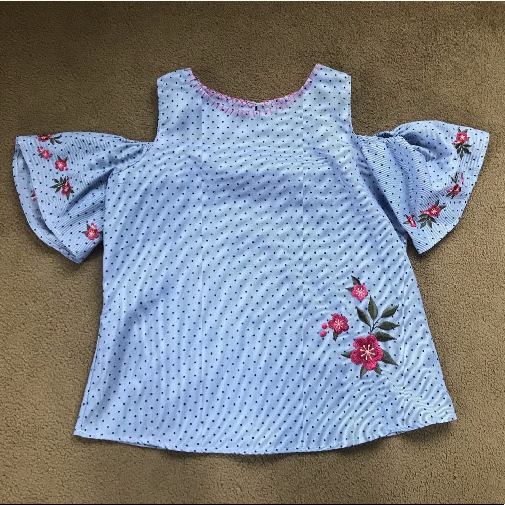 Off The Shoulder Embroidered Top
